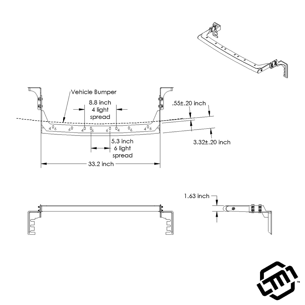 TOYOTA TUNDRA (14-21), UNIVERSAL, GRILL BAR