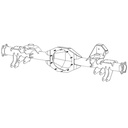 AXLE, 9in, JEEP JT, OEM BRACKETRY, SEMI-FLOAT, REAR