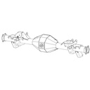 AXLE, 9in, JEEP JT, OEM BRACKETRY, SEMI-FLOAT, REAR