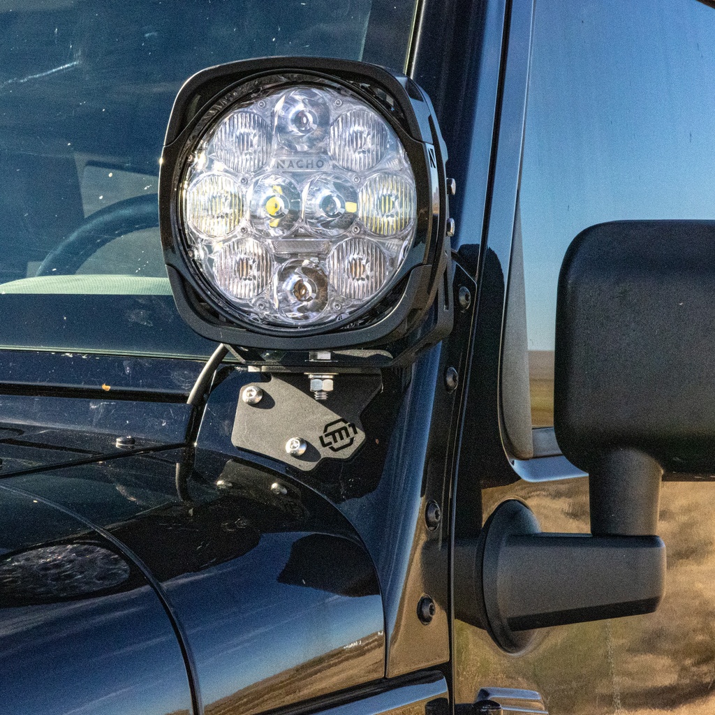 [53023-01-Grande] JEEP JK, UNIVERSAL, A-PILLAR MOUNT SET (Raw, Grande)