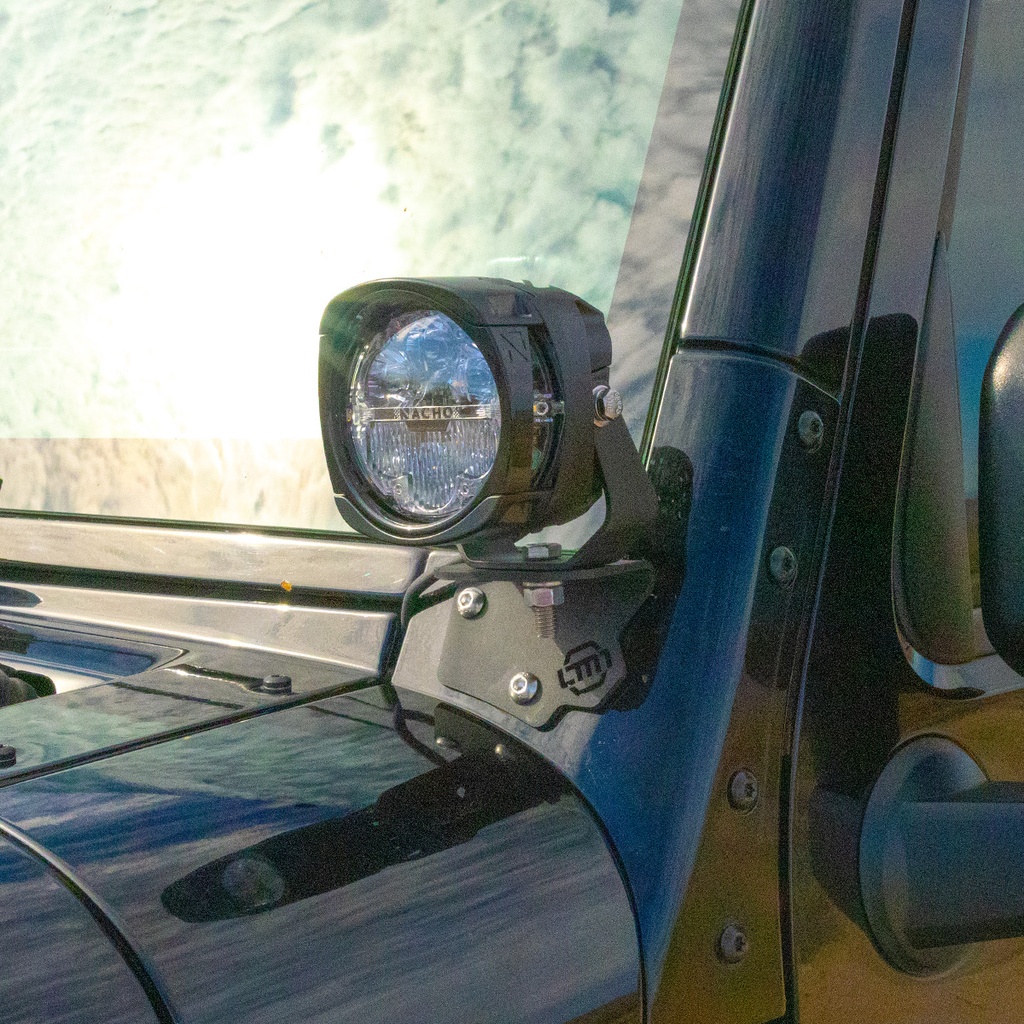 [53023-01-Quatro] JEEP JK, UNIVERSAL, A-PILLAR MOUNT SET (Raw, Quatro)