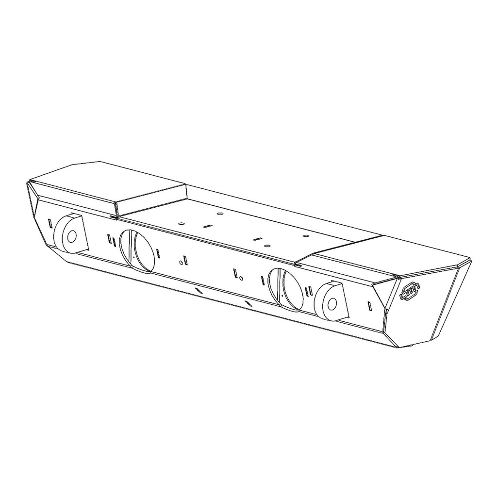 [53055-01] Jeep JK&JL&JT, Bumper, Stubby, Front (Without Stinger, Raw)