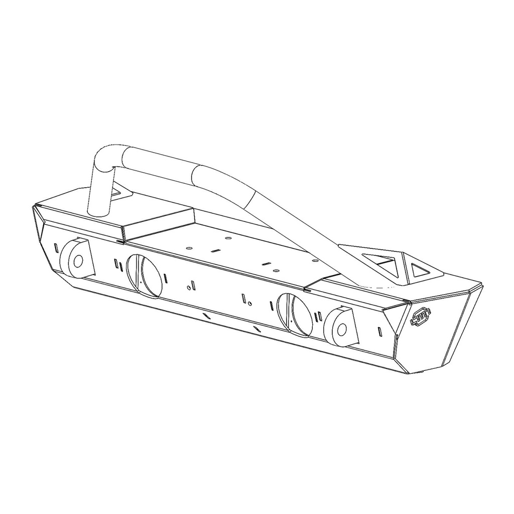 [53066-01] Jeep JK&JL&JT, Bumper, Stubby, Front (Stinger, Raw)