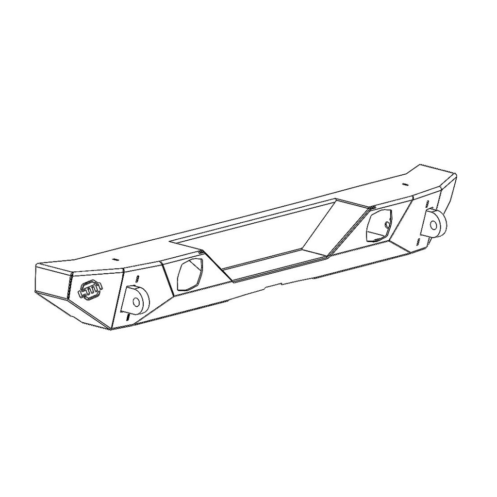 [53059-01] Jeep JK, Bumper, Rear (Raw, Bumper Only)