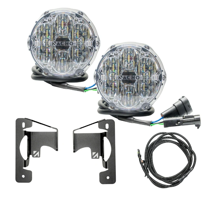 [R-00034] Nacho, Jeep JK/JL/JT SAE Fog Kit (Clear, Three Piece, SAE Only)
