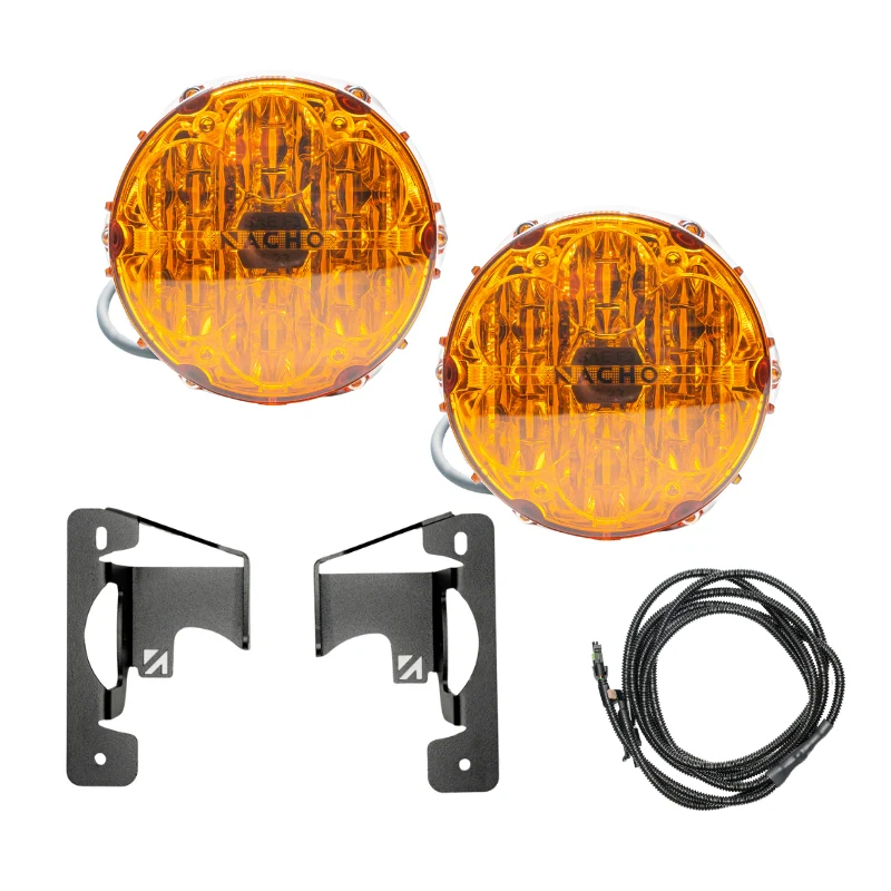 [R-00035] Nacho, Jeep JK/JL/JT SAE Fog Kit (Amber, Three Piece, SAE Only)