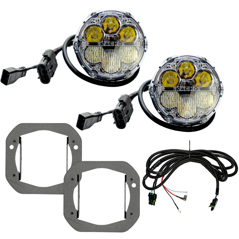[R-00051] Nacho, Jeep JK/JL/JT SAE Fog Kit (Clear, One Piece, SAE Combo)