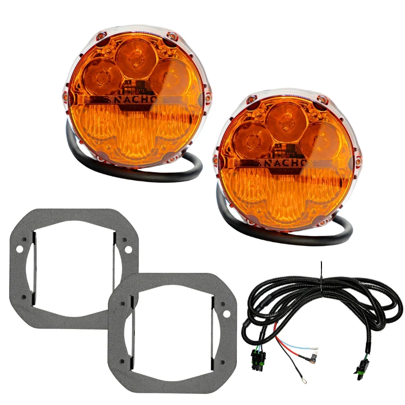 [R-00052] Nacho, Jeep JK/JL/JT SAE Fog Kit (Amber, One Piece, SAE Combo)