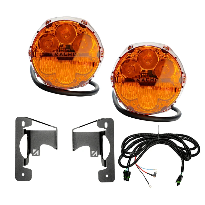 [R-00054] Nacho, Jeep JK/JL/JT SAE Fog Kit (Amber, Three Piece, SAE Combo)