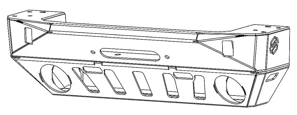 JEEP JK-JL-JT, FRONT BUMPER, MINIMALIST, PACKAGE