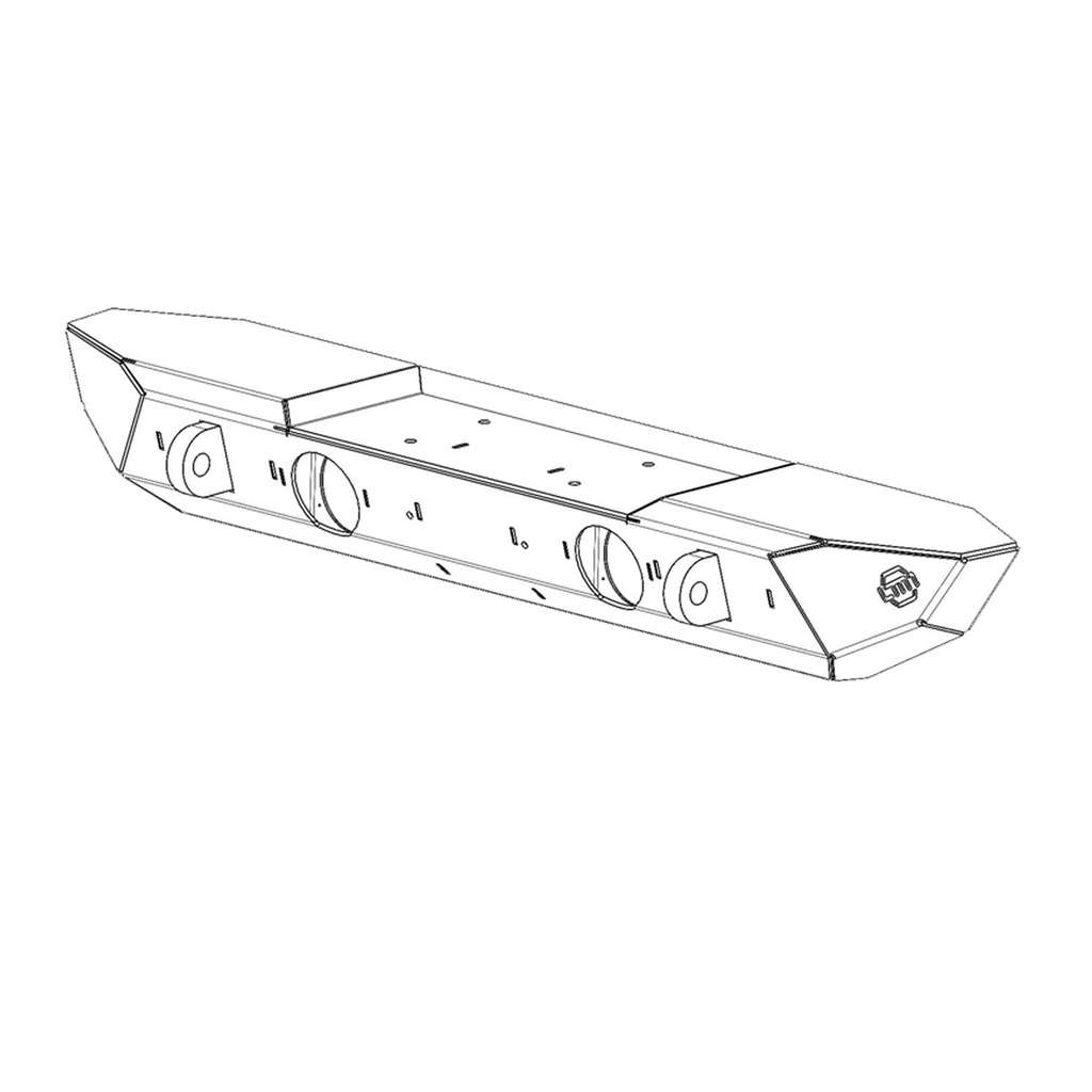 Jeep JK&JL&JT, Bumper, Mid Width, Front