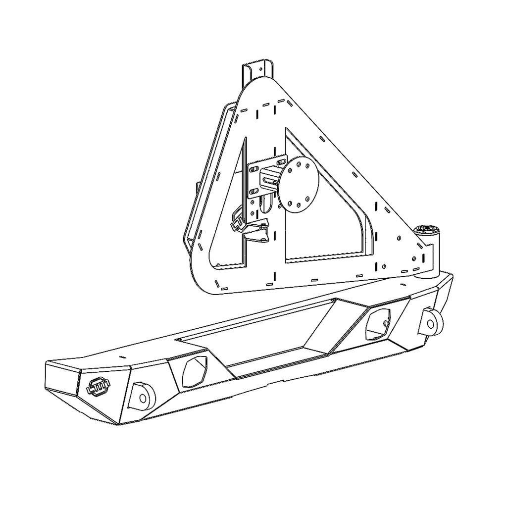[53059-01] Jeep JK, Bumper, Rear (Raw, Bumper Only)