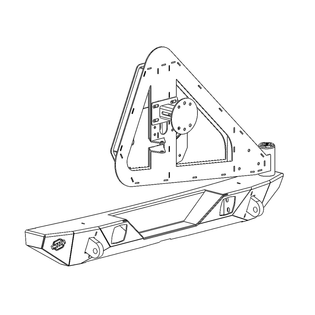 [53058-01] Jeep JL, Bumper, Rear (Raw, Bumper Only)