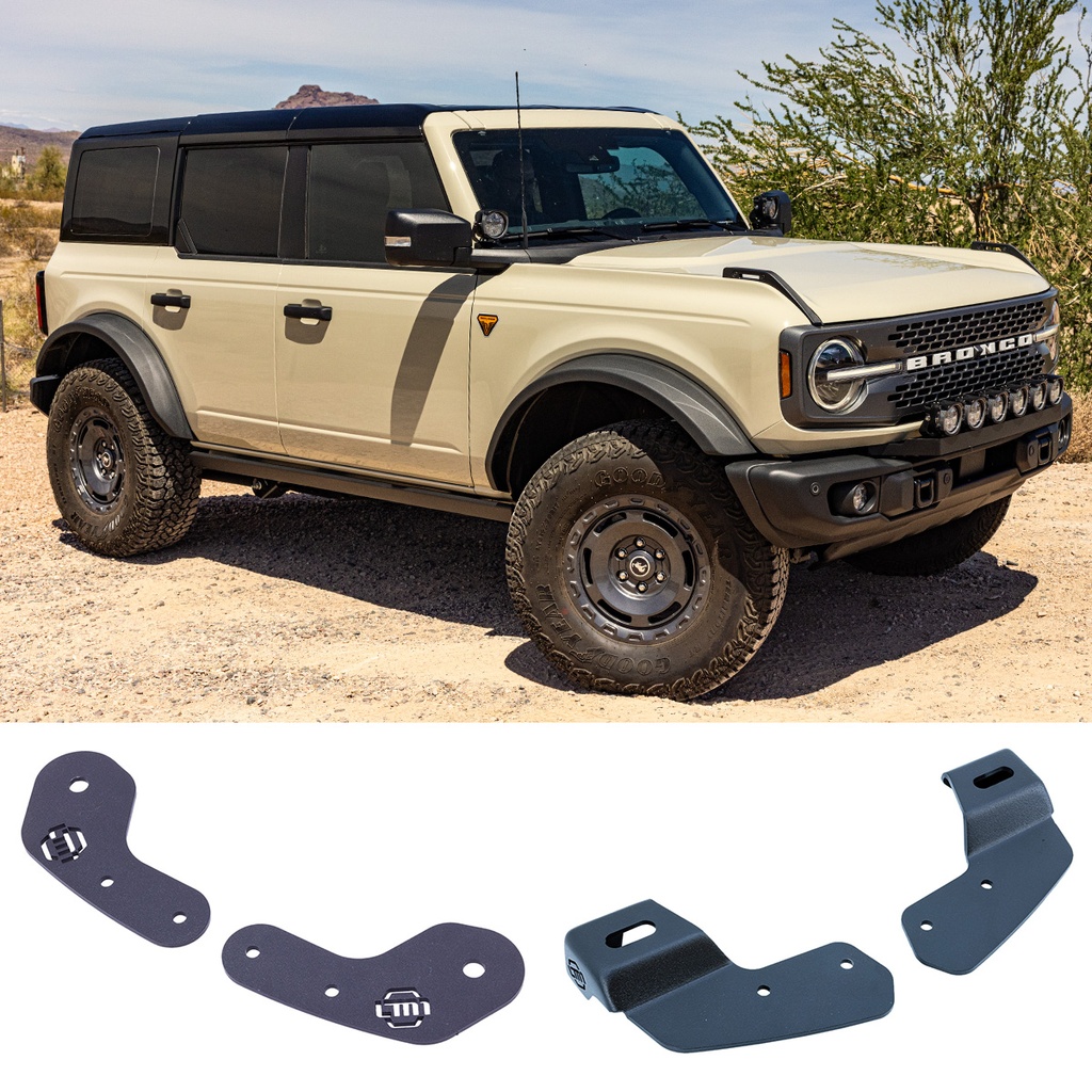 [53025-01] BRONCO, UNIVERSAL, A-PILLAR MOUNT SET (Plate, Raw, None)