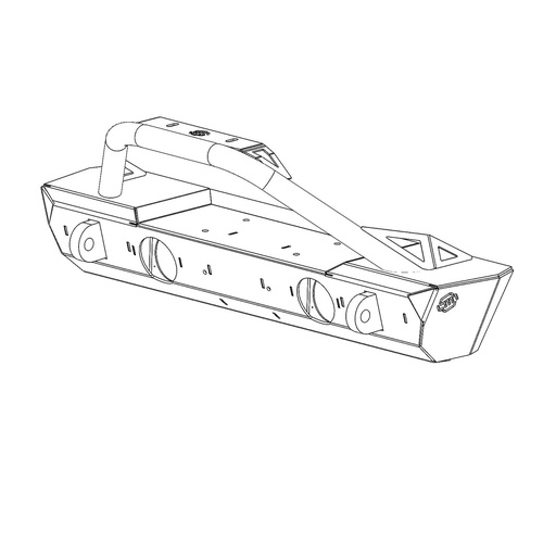 Jeep JK&JL&JT, Bumper, Stubby, Front